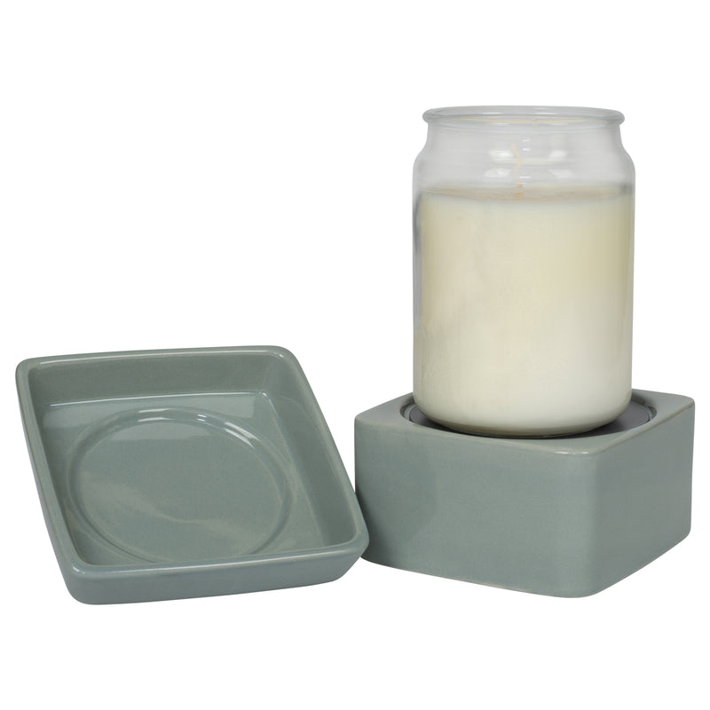 Front view of Grey Electric 2-in-1 Tart Wax Oil Candle Warmer