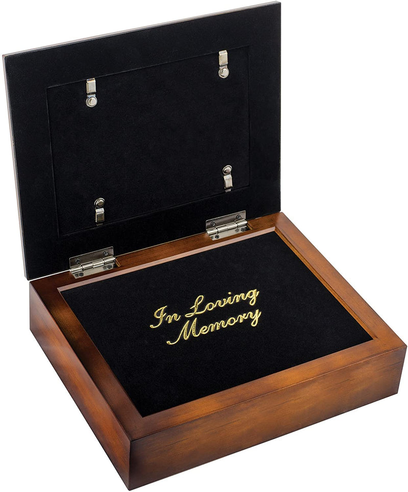 Mother Left Your Earthly Home Woodgrain Embossed Ashes Bereavement Urn Box