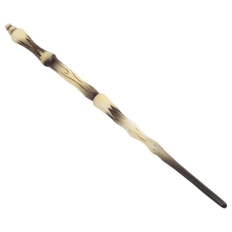 Detailed view of Tiered Black and Ivory Bone Collectible Witch or Wizard Magic Wand