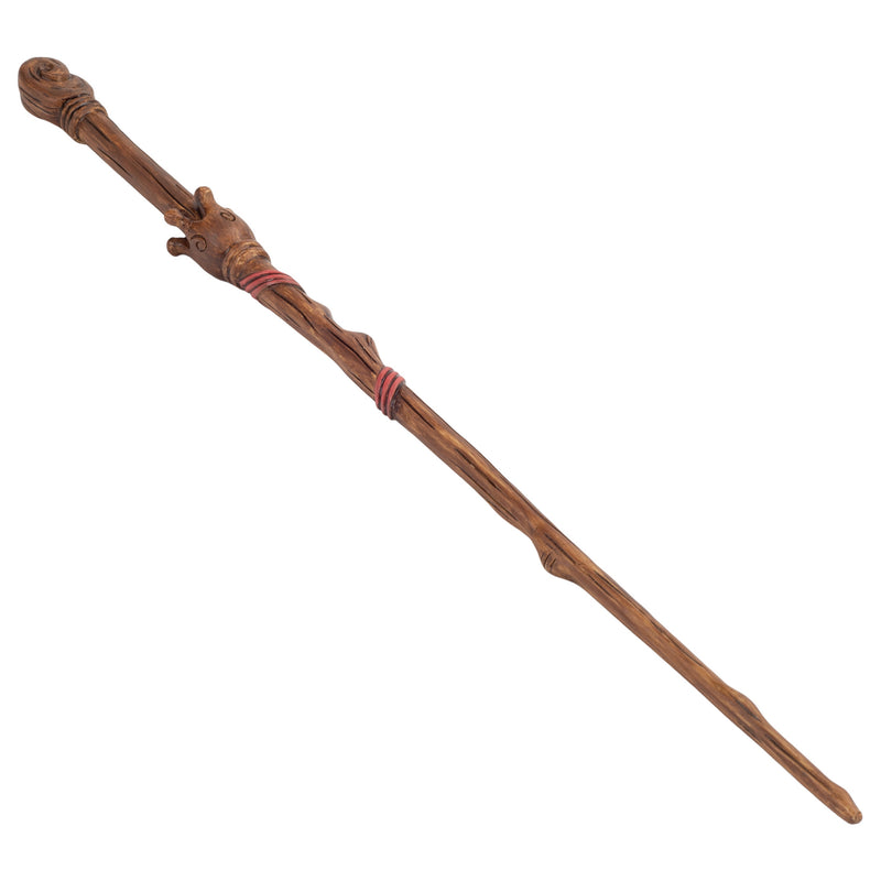 Detailed view of Brown Woodgrain Crown Collectible Witch or Wizard Magic Wand