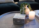 Cottage Garden Home Dog Pawprint Silver Tone Metal Jewelry Keepsake Box
