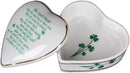Irish Prayer Hold You Creamy White Porcelain 4 x 3.5 x 2 Decorative Keepsake Trinket Box