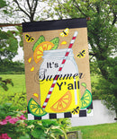 Magnolia Garden Its Summer Yall Mason Jar Lemonade 42 x 29 Rectangular Burlap Double Applique Large House Flag