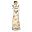 DEMDACO Remembrance Lace Ribbon 7 Inch Resin Stone Winged Angel Figurine