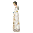 DEMDACO Remembrance Lace Ribbon 7 Inch Resin Stone Winged Angel Figurine