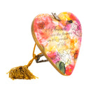 DEMDACO Friends Are Flowers In Garden Of Life Pink Floral 4 x 3 Inch Heart Shaped Resin Keepsake Decoration