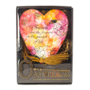 DEMDACO Friends Are Flowers In Garden Of Life Pink Floral 4 x 3 Inch Heart Shaped Resin Keepsake Decoration