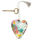 DEMDACO Friendship Loving Summer Floral 4 Inch Heart Shaped Resin Keepsake Decoration