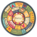 DEMDACO Family Values Love Kind Peace Multicolored 18 x 18 Wood Composite Lazy Susan