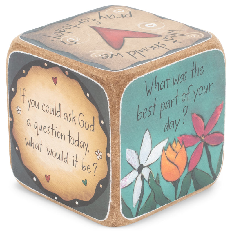 DEMDACO Table Talk Sweet Table Prayer Conversation Dice, 3 in Square