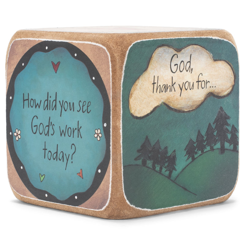 DEMDACO Table Talk Sweet Table Prayer Conversation Dice, 3 in Square