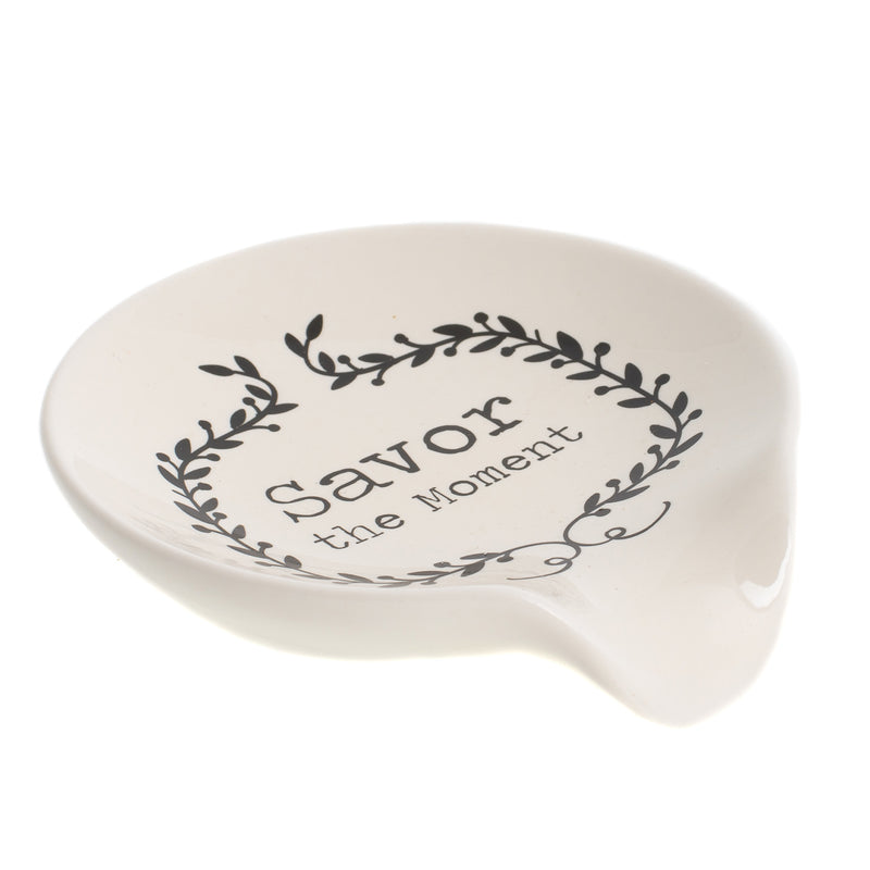 Demdaco Ceramic Spoon Rest, White