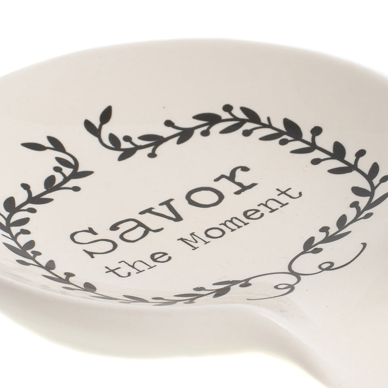 Demdaco Ceramic Spoon Rest, White