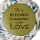 Demdaco Seasoned With Love Green Leaf 5 x 4 Glossy Ceramic Stoneware Spoon Rest
