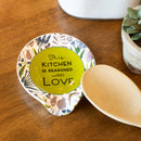 Demdaco Seasoned With Love Green Leaf 5 x 4 Glossy Ceramic Stoneware Spoon Rest