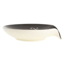 DEMDACO Live Deliciously Script 4.5 x 4 Glossy Black Ceramic Stoneware Kitchen Spoon Rest
