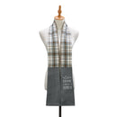 Eat Drink and Be Thankful Grey Plaid 68 inch 100% Cotton Dish Towel Boa