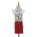 Kitchen Patterned Deep Red and Grey 68 inch 100% Cotton Dish Towel Boa
