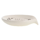 DEMDACO Live Simply Floral 4.5 x 4 Glossy White Ceramic Stoneware Kitchen Spoon Rest