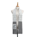 Cooks Well With Others Grey and White 69 inch Cotton Fabric Boa Dish Towel