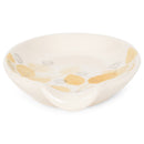 Summer Flowers Glossy Yellow and Brown 6 x 5 Ceramic Stoneware Oval Spoon Rest