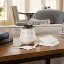 Notes of Love White 4.5 x 4.5 Inch Stoneware Decorative Jar
