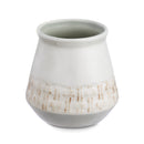 DEMDACO Home Is Where Memories Are Made Woven White 4 x 4 Glossy Ceramic Stoneware Kitchen Utensil Crock