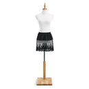 DEMDACO Black Sheer Floral Lace Womens Large Stretch Polyester Shirt Extender