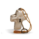 DEMDACO Friend Pink Flower Cross Shaped Resin Keepsake Decoration 4 x 3 Inch