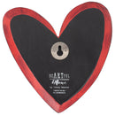 DEMDACO Loved Heart Blue and Red 6 inch Fir Wood Composite Decorative Wall Art Sign