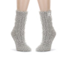 Taupe Fuzzy Womens One Size Polyester Blend Crew Style Gift Boxed Giving Socks
