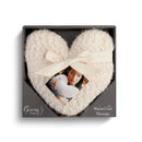 DEMDACO Cream Warming Heart 13 x 10 inch Plush Polyester Decorative Throw Giving Pillow