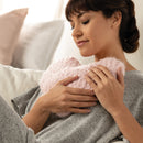 DEMDACO Grey Warming Heart 13 x 10 inch Plush Polyester Decorative Throw Giving Pillow