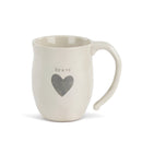 Brave Heart Cream Inspirational 16 ounce Ceramic Stoneware Coffee Mug