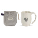 Brave Heart Cream Inspirational 16 ounce Ceramic Stoneware Coffee Mug