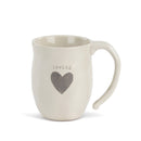 Loving Heart Cream Inspirational 16 ounce Ceramic Stoneware Coffee Mug