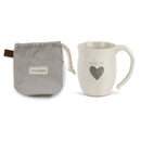 Thankful Heart Cream Inspirational 16 ounce Ceramic Stoneware Coffee Mug