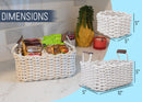Nat & Jules Thick Woven 12 x 10 Polyester Knit Nesting Shelf Baskets Set of 3, Cream