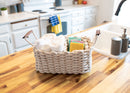 Nat & Jules Thick Woven 12 x 10 Polyester Knit Nesting Shelf Baskets Set of 3, Cream