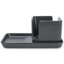 Nat & Jules Kitchen Black 8 x 4.5 Ceramic Stoneware Sink Caddy Set of 2