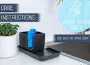 Nat & Jules Kitchen Black 8 x 4.5 Ceramic Stoneware Sink Caddy Set of 2