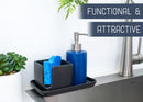 Nat & Jules Kitchen Black 8 x 4.5 Ceramic Stoneware Sink Caddy Set of 2