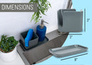 Nat & Jules Kitchen Grey 8 x 4.5 Ceramic Stoneware Sink Caddy Set of 2