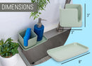 Nat & Jules Kitchen Sage Green 8 x 4.5 Ceramic Stoneware Sink Caddy Set of 2