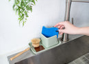 Nat & Jules Kitchen Sage Green 8 x 4.5 Ceramic Stoneware Sink Caddy Set of 2