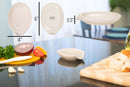 Nat & Jules Matte White 6 x 4 Glossy Ceramic Oval Countertop Spoon Rest