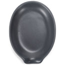Nat & Jules Matte Grey 6 x 4 Glossy Ceramic Oval Countertop Spoon Rest