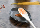 Nat & Jules Matte Grey 6 x 4 Glossy Ceramic Oval Countertop Spoon Rest