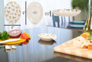 Nat & Jules Dainty Floral White 6 x 4 Glossy Ceramic Oval Countertop Spoon Rest