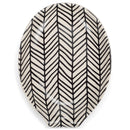 Nat & Jules Geometric Black and White 6 x 4 Ceramic Oval Countertop Spoon Rest